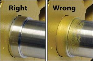 Figure 6: Prior to installation of a grounding ring, the motor shaft must be cleaned down to bare metal, free of any paint or other nonconductive material. Courtesy: Electro Static Technology