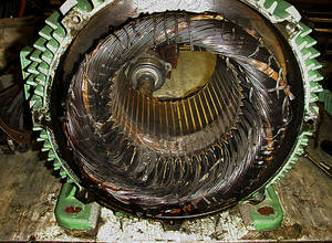 Figure 1: A random-wound stator damaged by contact with the rotor. (All images courtesy of EASA)