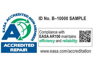 Examples of EASA Accreditation Program motor repair labels for member and nonmember service centers. Courtesy: EASA